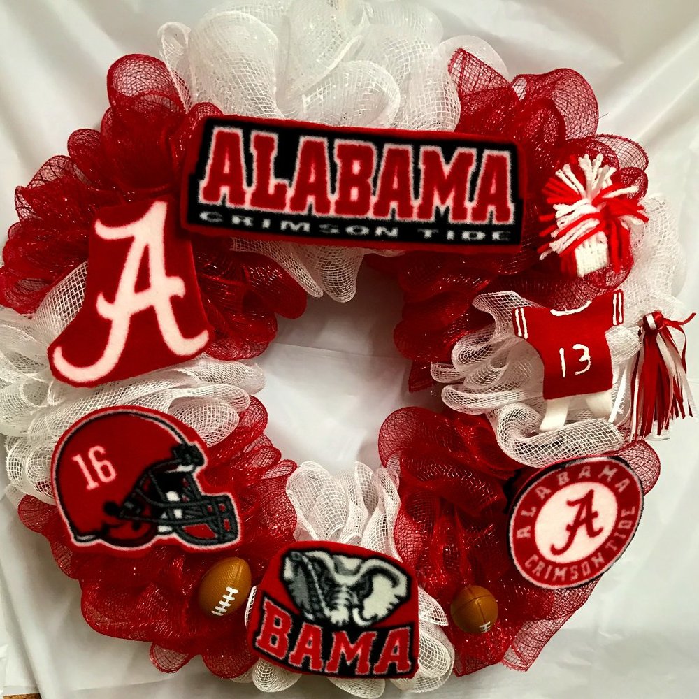 ALABAMA CRIMSON TIDE WREATH